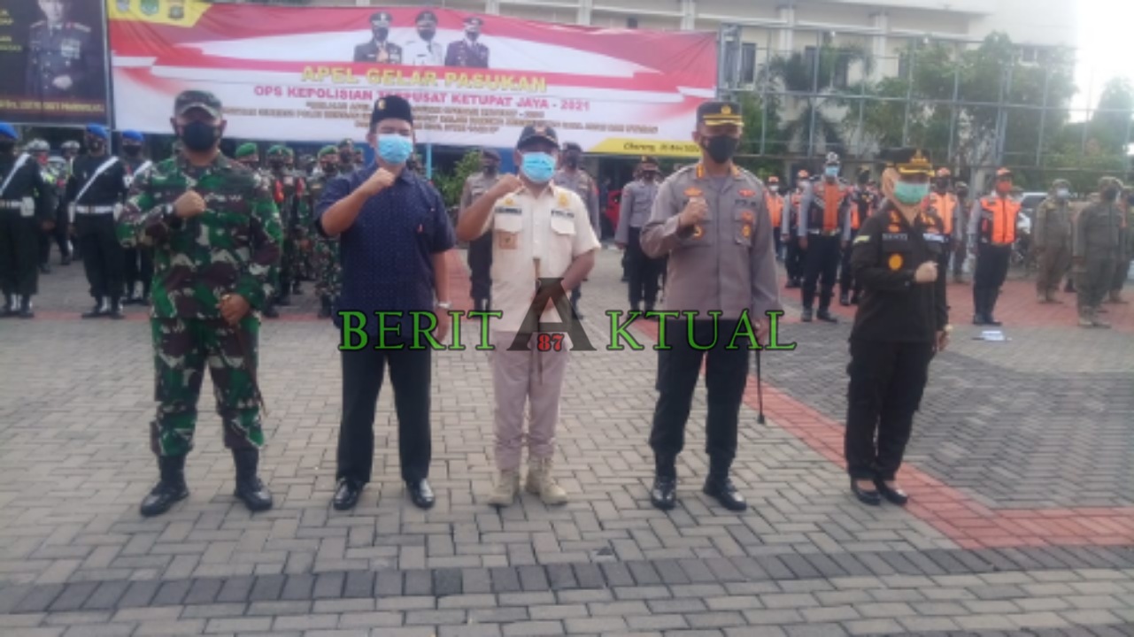 Polres Metro Bekasi Bersama Forkopimda Lakukan Apel Gelar Pasukan Ops Ketupat 2021