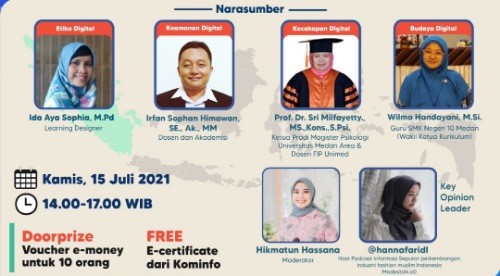 Prof.Dr.Sri Milfayetti: Webinar Gerakan Nasional Literasi Digital 2021