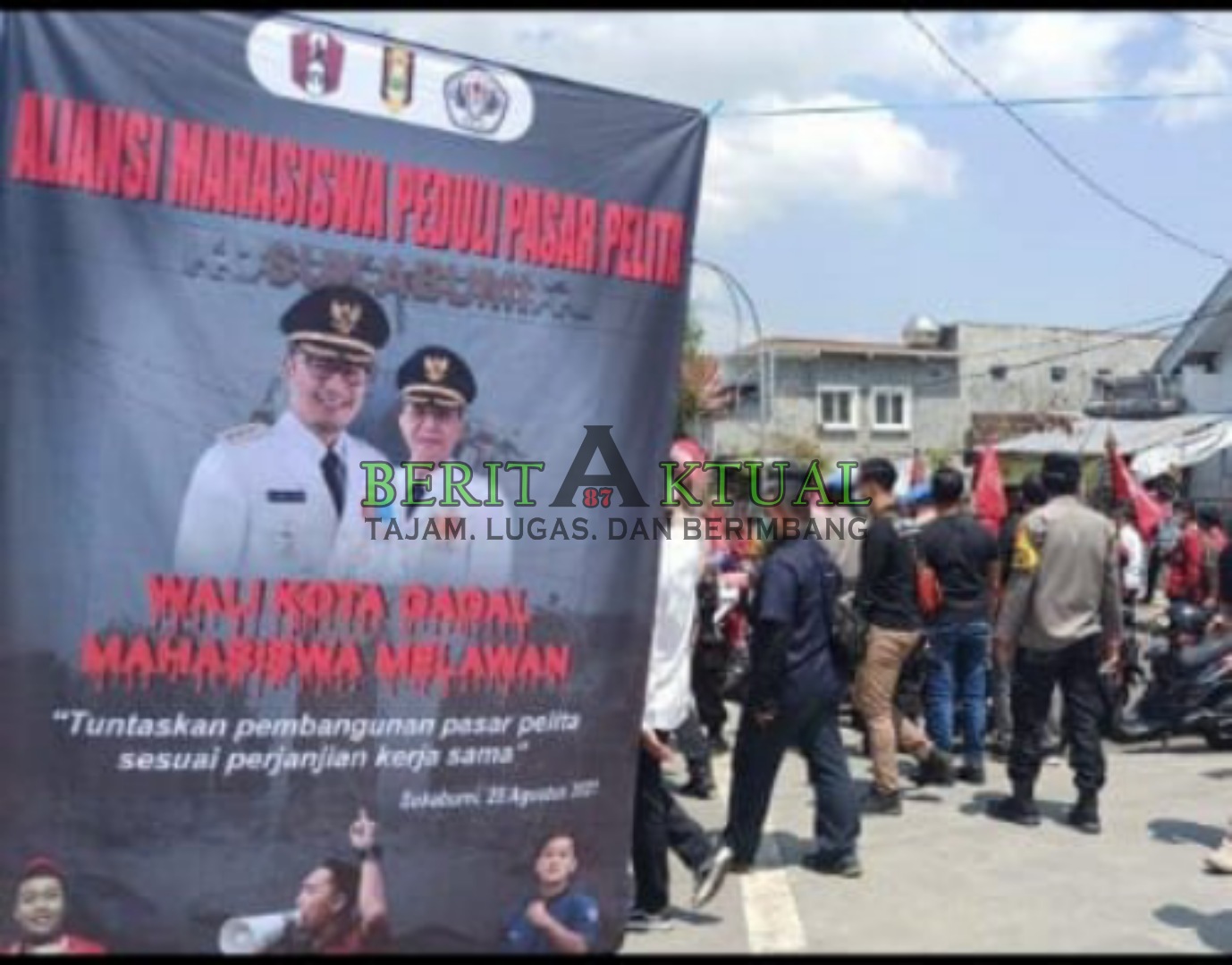 Polres Sukabumi Kota Bubarkan Unjuk Rasa di Balaikota Sukabumi