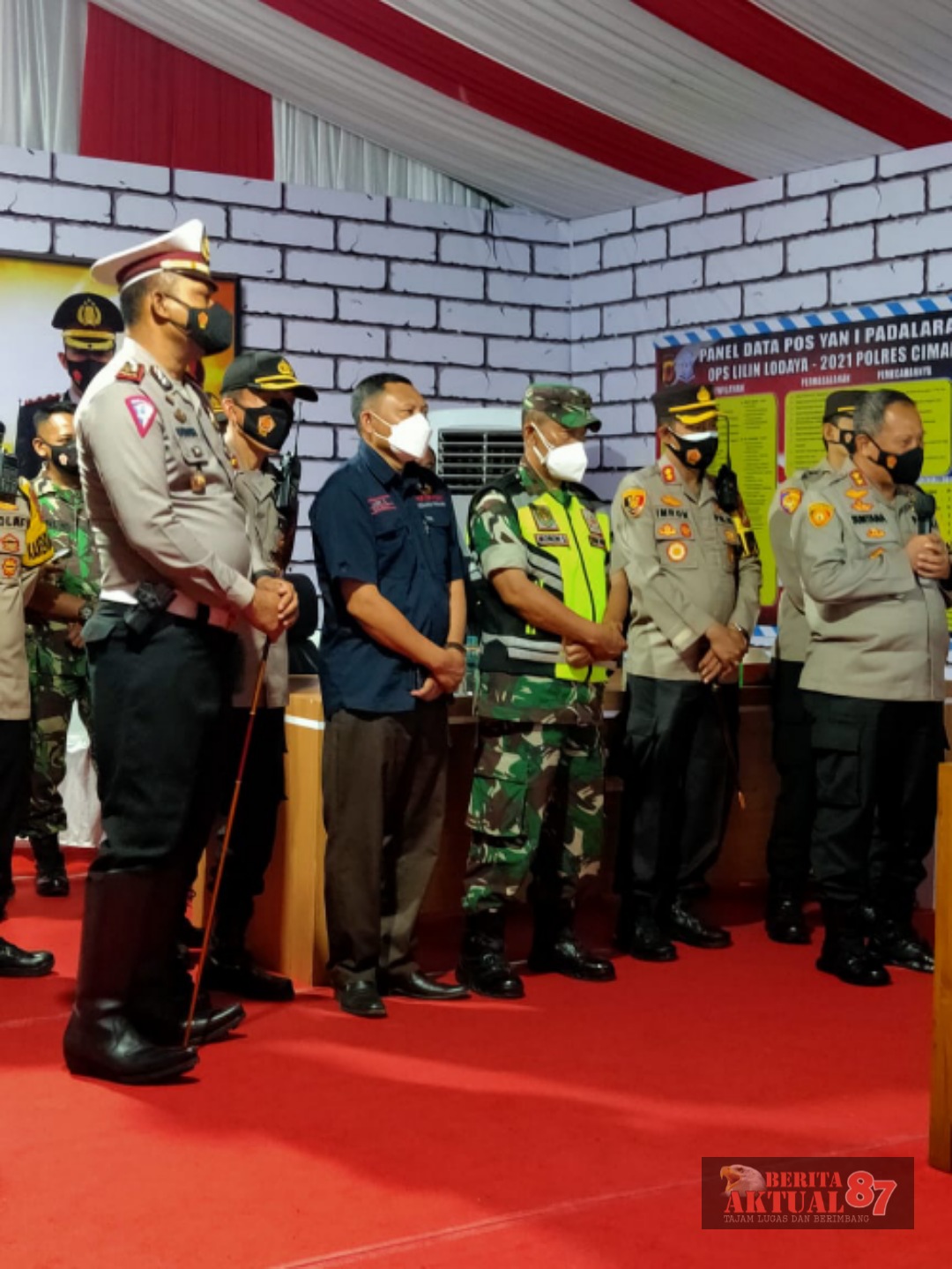 Kapolda Jabar Lakukan Pengecekan Pos PAM TNI- POLRI Di Get-Tol Padalarang