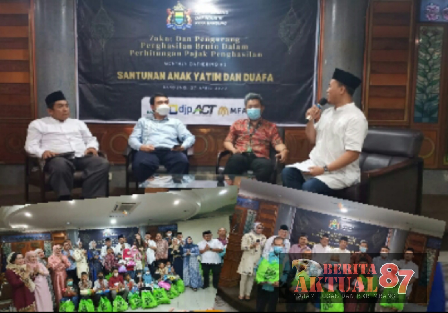 Dalam Acara Montly Gathering KADIN Kota Bandung Bekerjasama Dengan Para Stakeholder Serahkan Paket Santunan